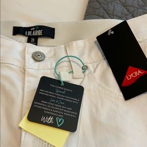 NWT - LulaRoe Denim - White Distressed - 28